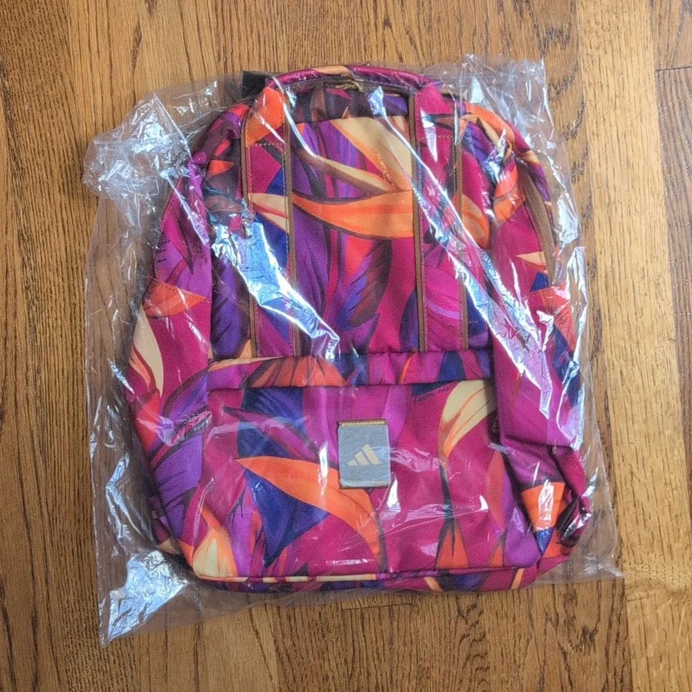 NWT FARM Rio Multicolor Palm Leaf All Over Print Backpack Adidas Collab